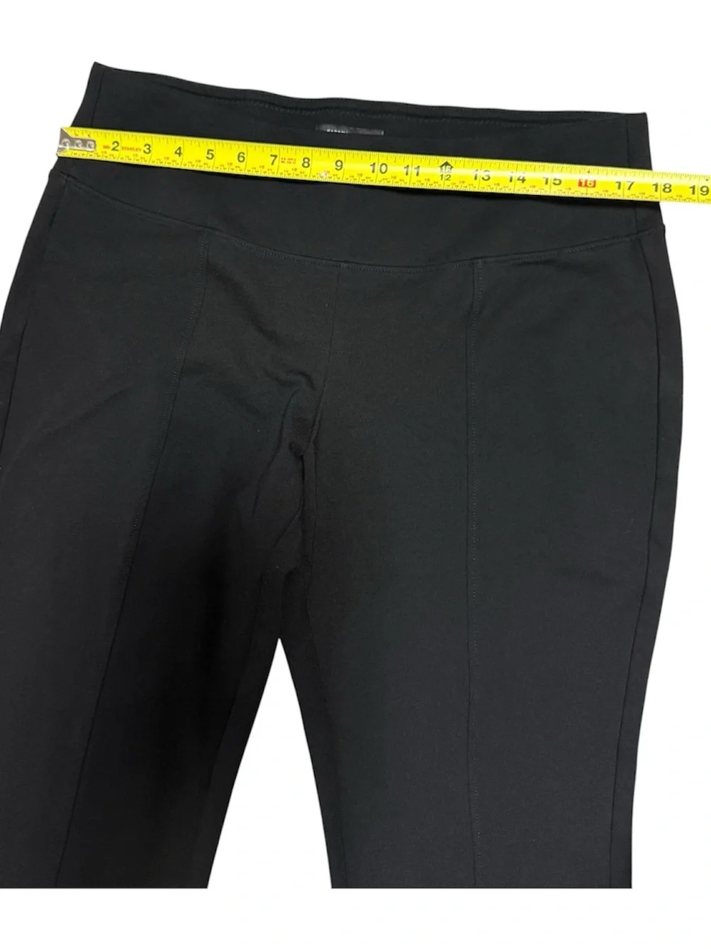 Sabrina Lauren New York Flare Dress Pants Black Front Seam Stretch XL